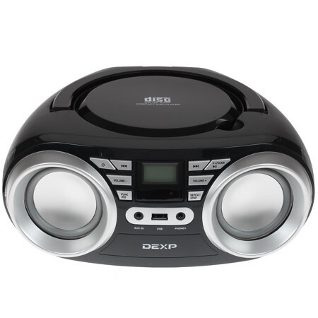 Стереомагнитола проигрыватель CD дисков Дехр Q320 черный, 6 Вт, дисплей, FM USB Bluetooth AUX, подсветка, #1