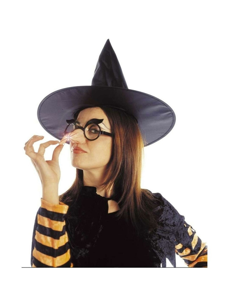 Очки со световым носом бабы-яги /нос ведьмы/нос бабы-яги/карнавальные очки/смешные очки/очки на хэллоуин #1