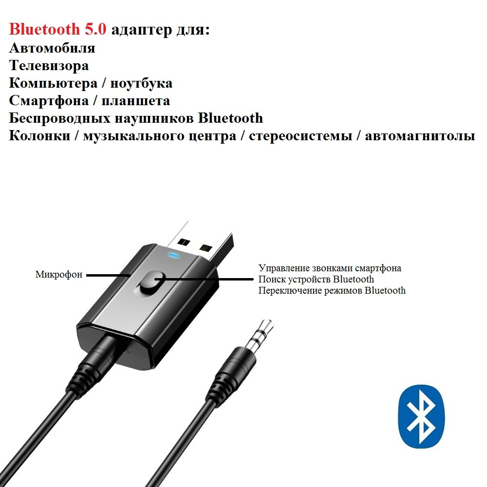 Bluetooth-адаптер Sellerweb MX-T02 Bluetooth 5,0 - купить по низким ценам в  интернет-магазине OZON (254877084)