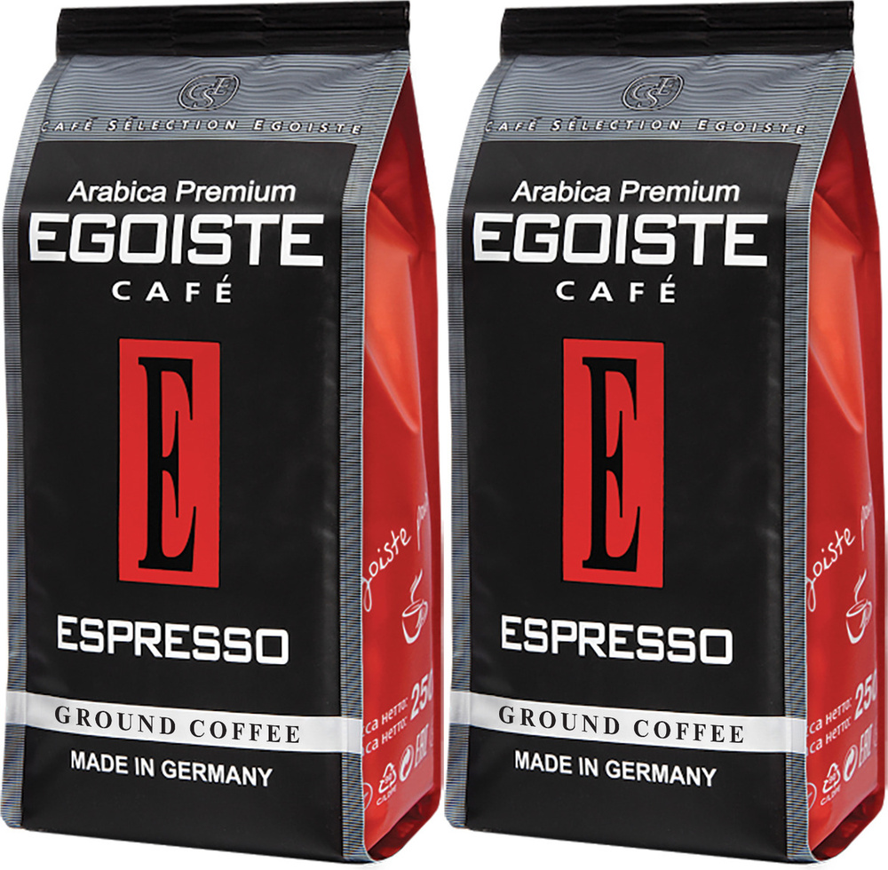 Кофе Egoiste Espresso молотый 250 г, комплект: 2 упаковки по 250 гр. #1