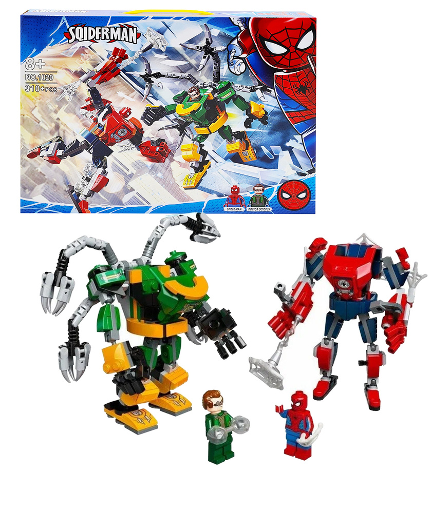Конструктор Человек Паук "Битва роботов: Человек-Паук против Доктора Осьминога" / человек паук игрушка #1