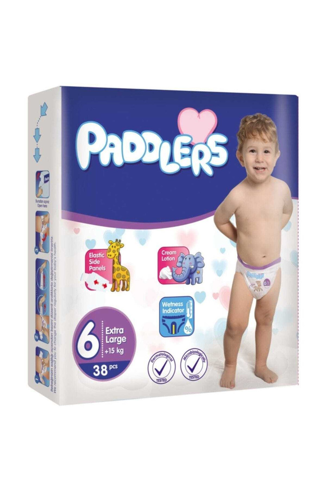 PADDLERS Детские подгузники Jumbo pack, 6, Extra Large, 38 шт #1