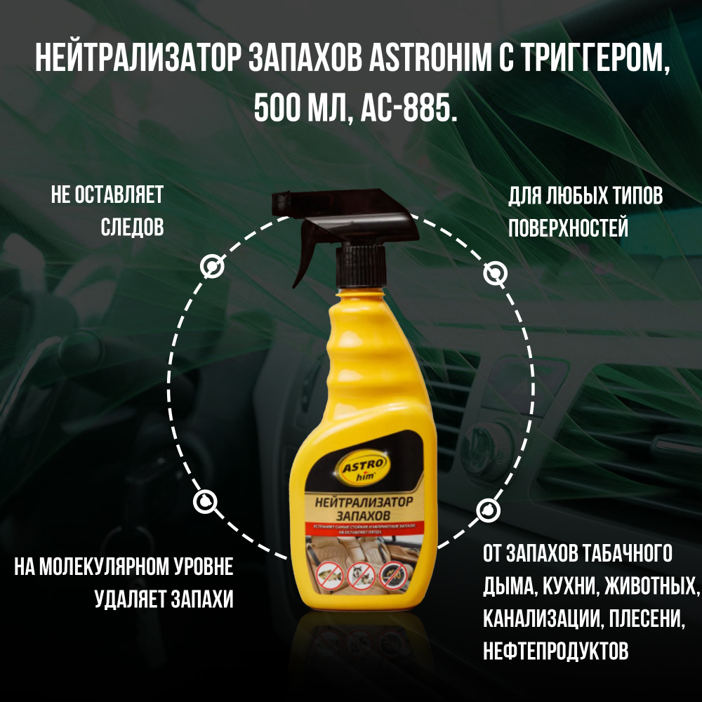 Нейтрализатор запахов ASTROHIM с триггером, 500 мл, АС-885. #1