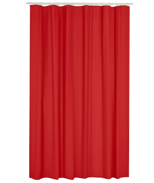 Штора для ванны Аквалиния 180x200 см, PEVA, цвет красный #1