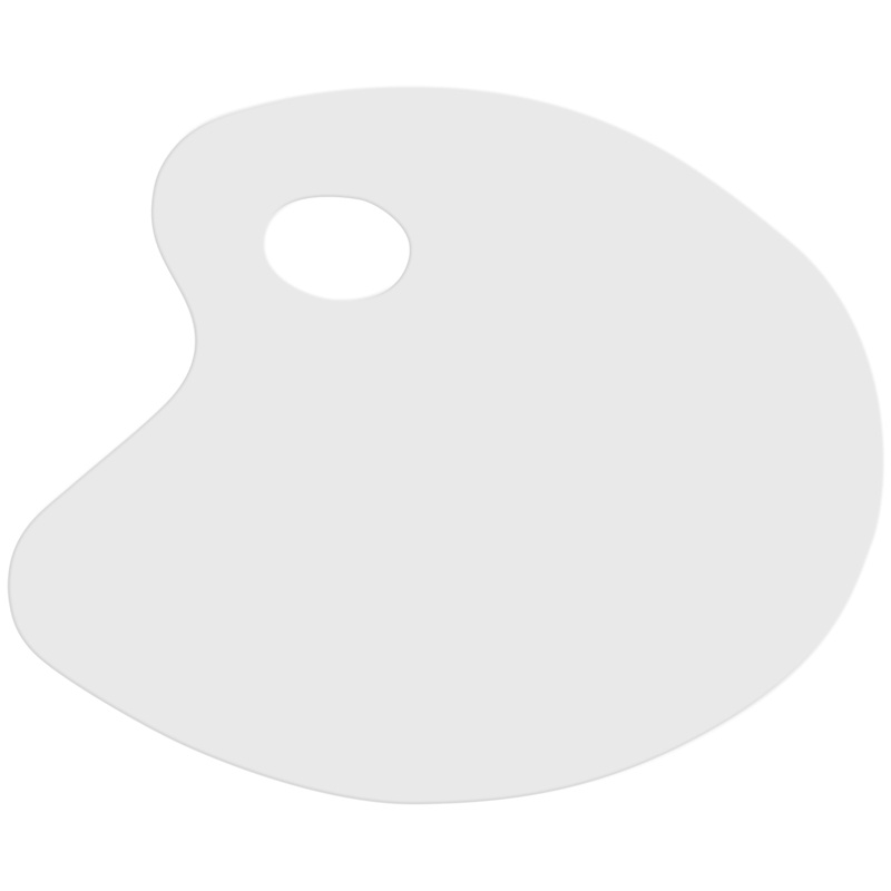 Палитра для красок Гамма, плоская, овальная, белая, пластик (10122023)  #1