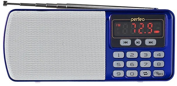 Радиоприёмник Perfeoi 120-BL ЕГЕРЬ, цифровой, синий #1