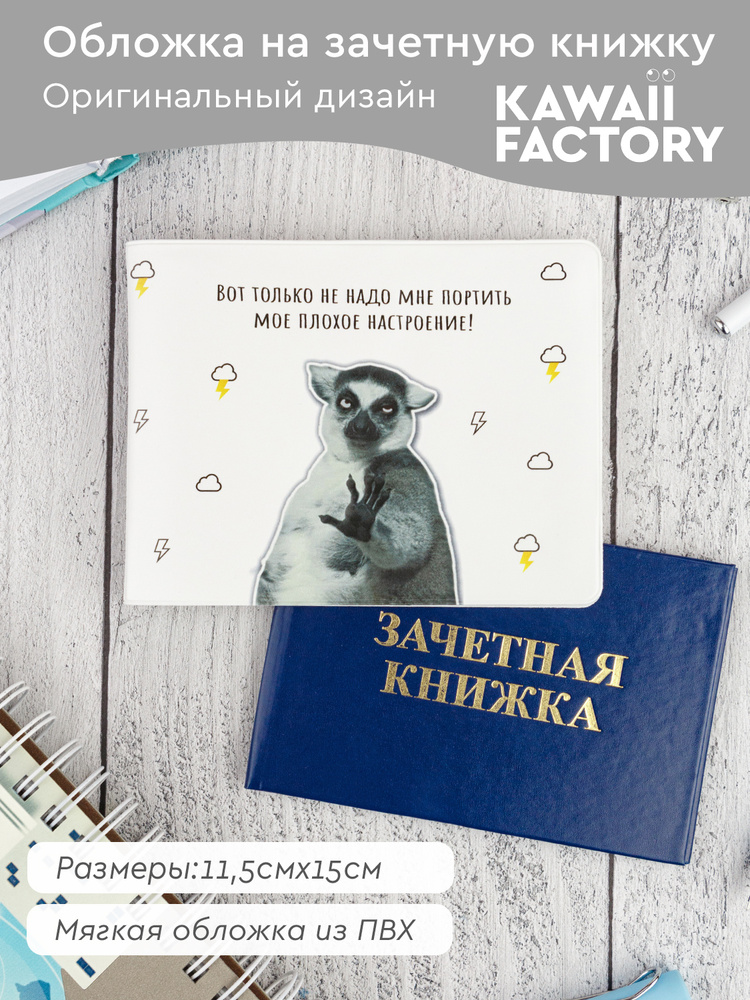 Обложка на зачетную книжку "Плохое настроение не портить"  #1