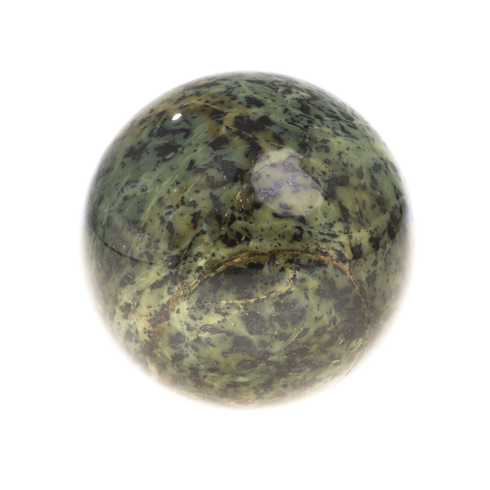 Шар из нефрита 11 см / шар декоративный / сувенир из камня  #1
