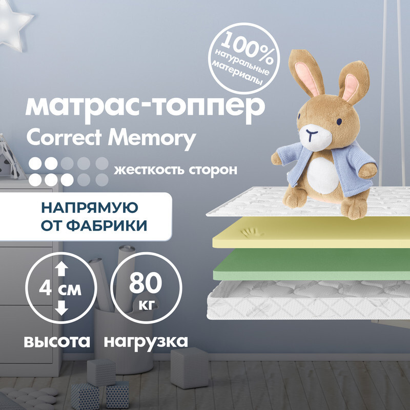 Dreamtec Матрас Correct Memory, Беспружинный, 70х120 см #1