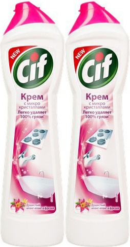 Моющее средство Cif Розовая свежесть универсальное 500 мл в упаковке, комплект: 2 упаковки  #1