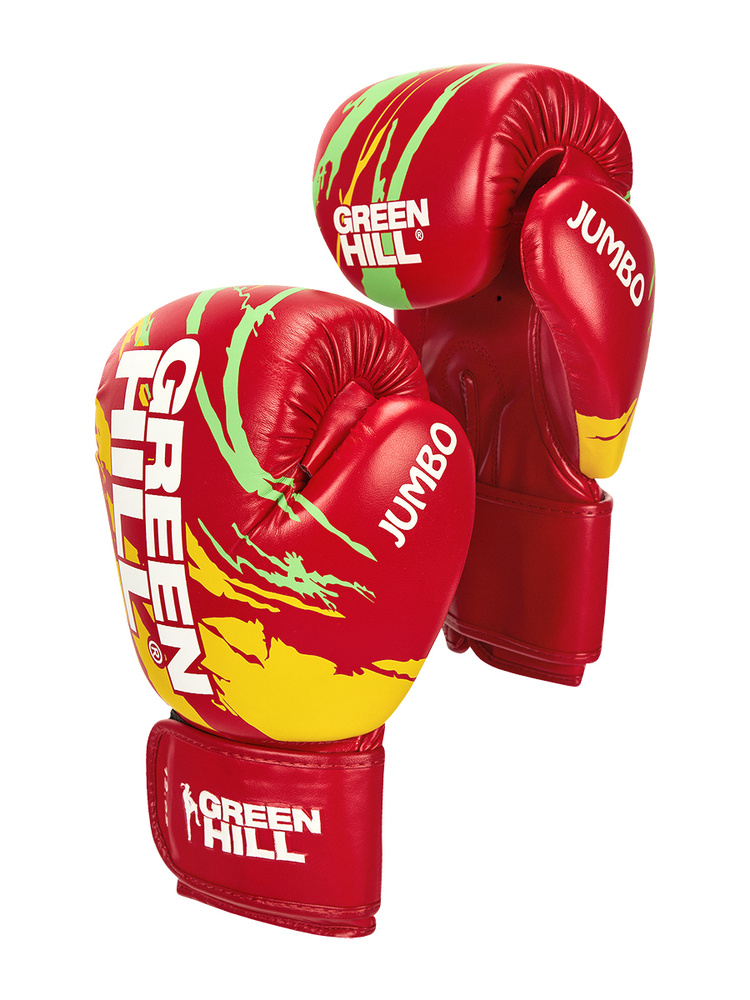 Перчатки для тайского бокса JUMBO красно-желтые #1