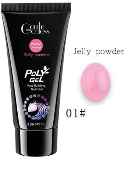 Gcute Godess Акригель (полигель) для моделирования ногтей №1 Jelly Powder 15 мл  #1