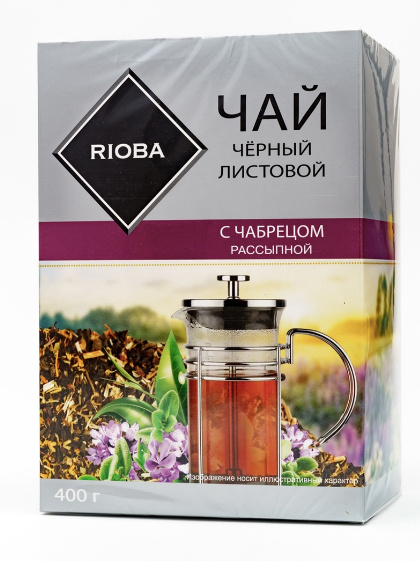 Чай с чабрецом листовой чёрный RIOBA, рассыпной, 400 г #1