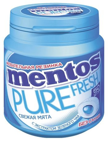 Жевательная резинка Mentos Pure Fresh свежая мята, 100г, 4 шт. #1