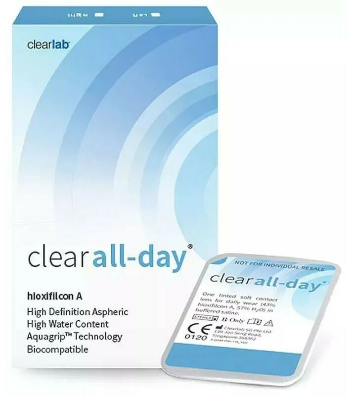 ClearLab Clear All-Day -1.00 / 14.2 / 8.6, 6 штук (линз) контактные месячные гидрогелевые (линзы повышенной #1