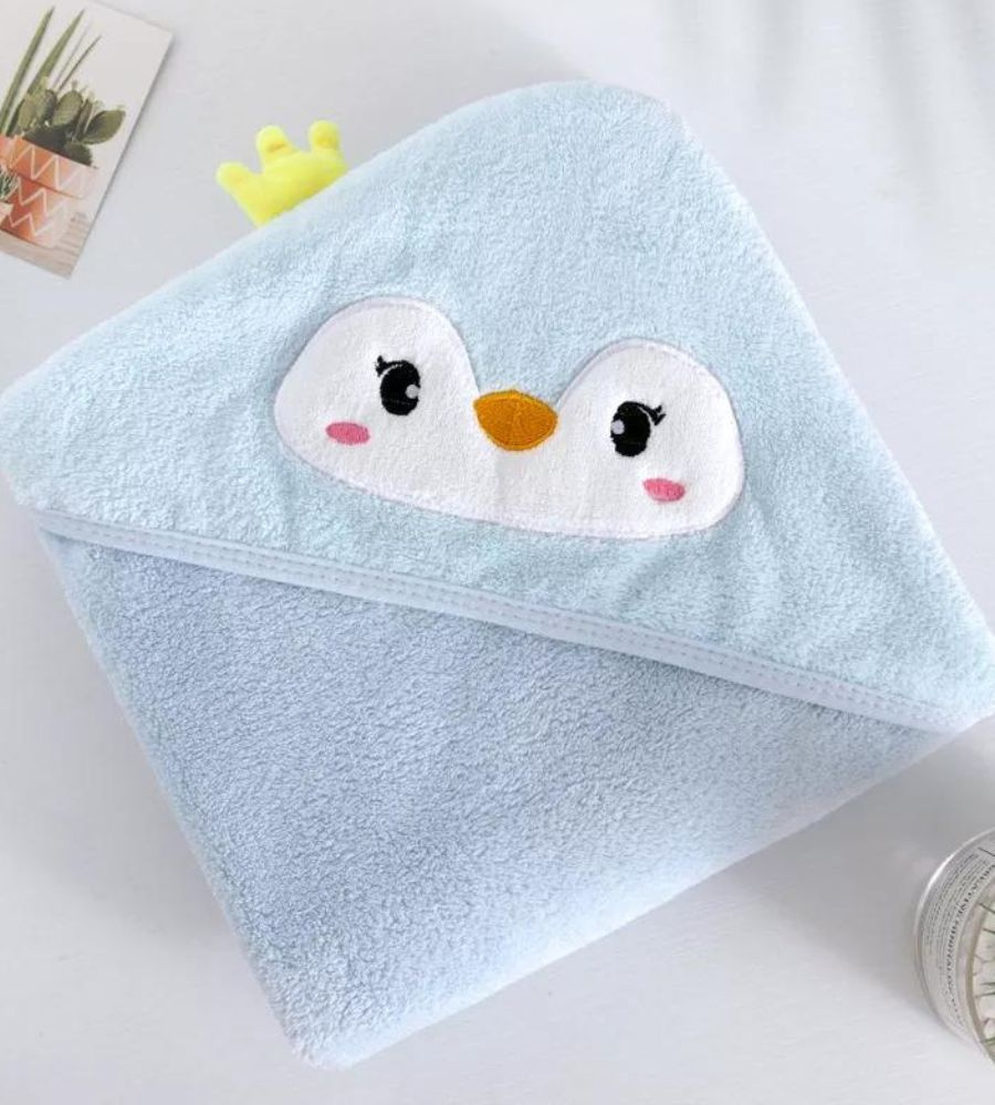 Полотенце для новорожденного детское с капюшоном #1