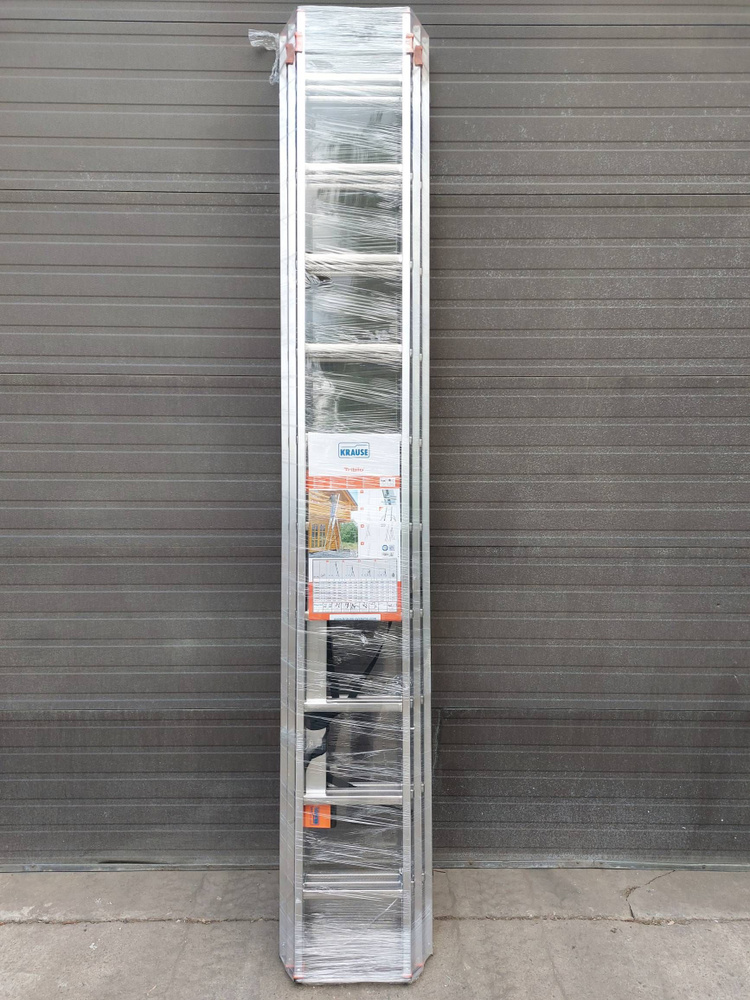 Лестница алюминиевая трехсекционная профессиональная Krause Monto Tribilo 3X9, длина лестницы 6,05м  #1