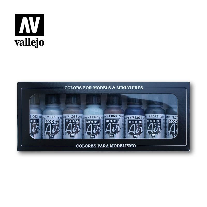 Набор красок Vallejo - Metallic Colors 71176 (8 красок по 17 мл) #1