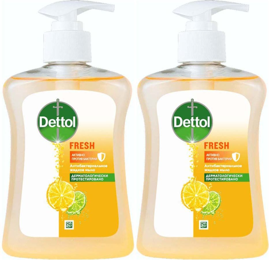 Жидкое мыло Dettol Антибактериальное c ароматом грейпфрута, комплект: 2 упаковки по 250 мл  #1