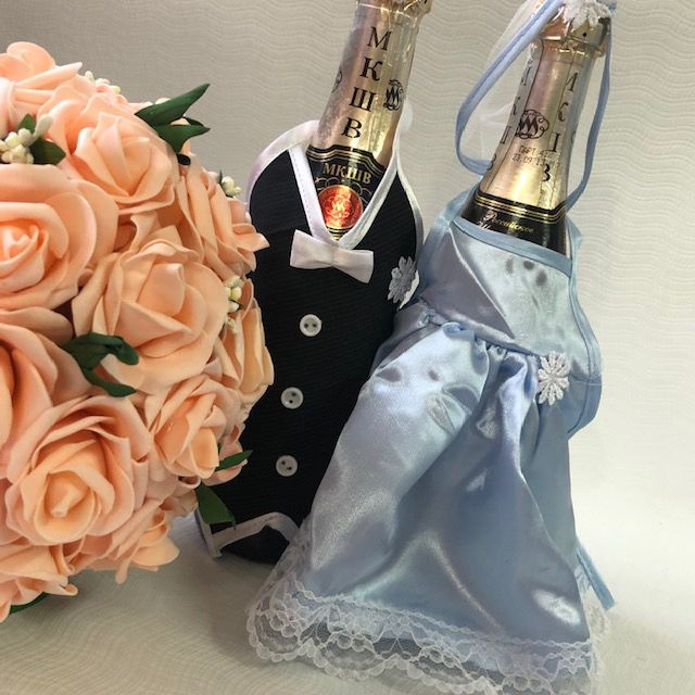 Одежда для шампанского Классика, голубой #1