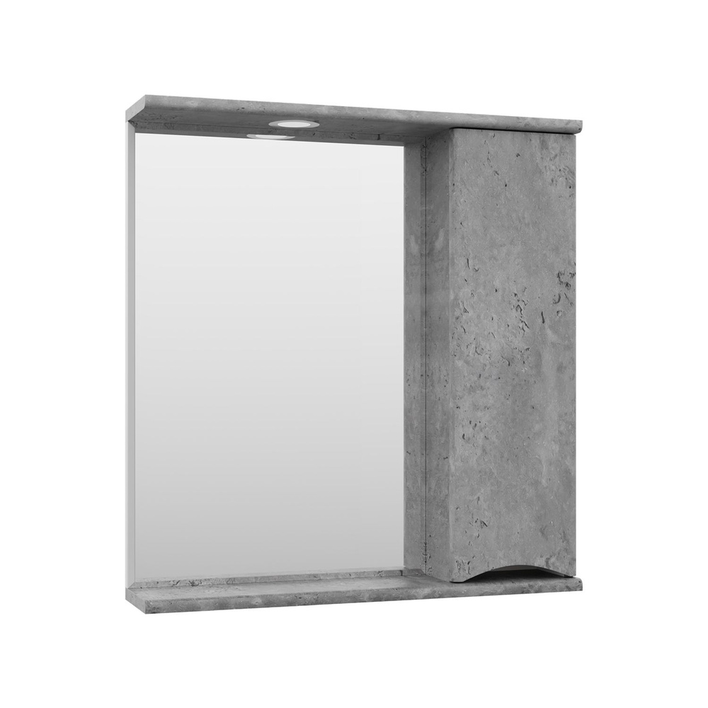Зеркальный шкаф Misty Атлантик 70 серый, правый #1