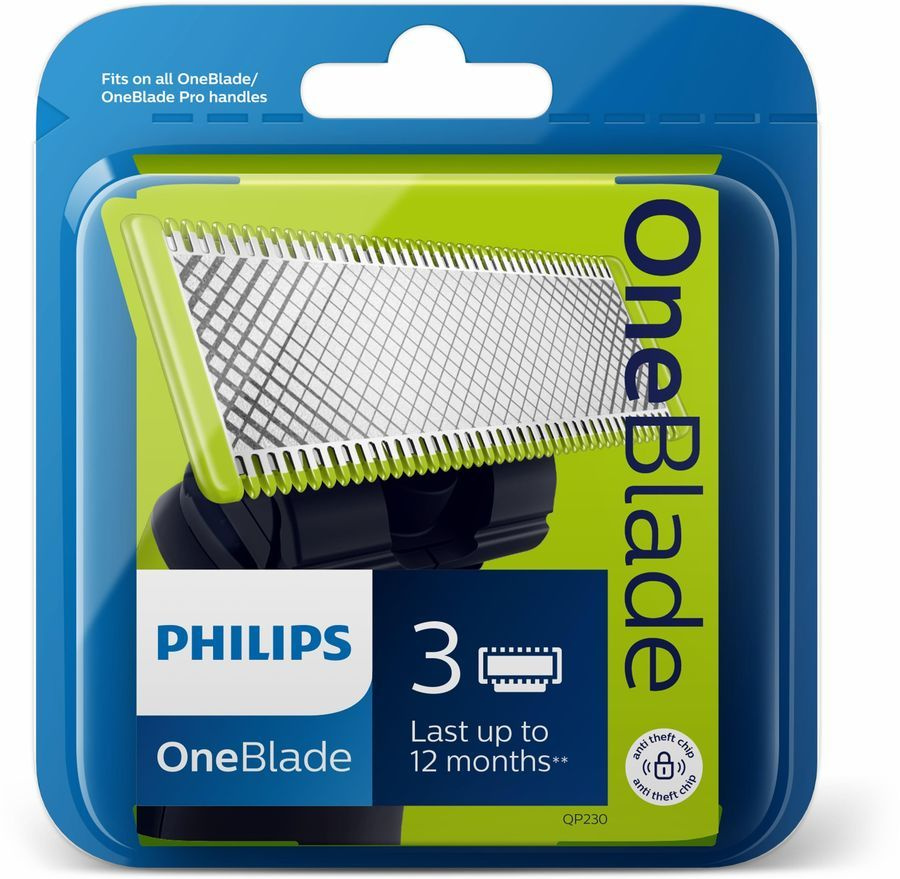 Сменные лезвия (насадка) Philips QP230/50 для OneBlade и OneBlade Pro, 3 шт  #1