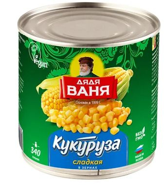 "Дядя Ваня"  Кукуруза Сладкая ж/б 340гр.*5шт.  #1