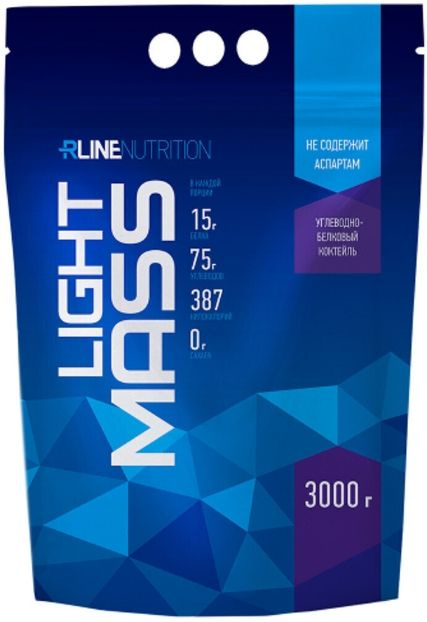 Гейнеры высокоуглеводные R-Line Light Mass (3000 г) Малина #1