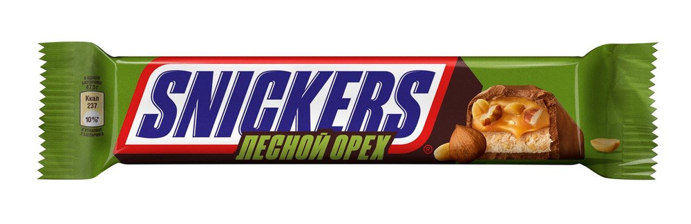 Батончик Snickers шоколадный с лесным орехом, 81г 10 шт #1