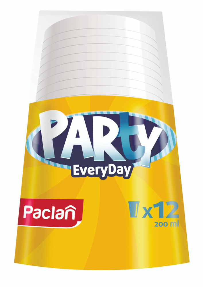 Paclan Стакан пластиковый Party Every Day, 200 мл, 12шт #1