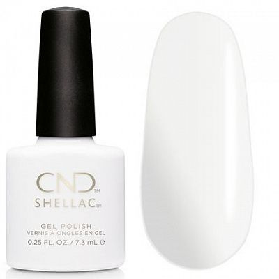 CND Shellac Гель лак Белый / Cream Puff 7,3 ml #1