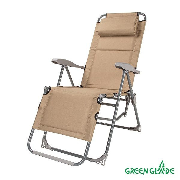 Кресло шезлонг складное Green Glade 3219 для дачи, бассейна, пляжа и отдыха на природе  #1