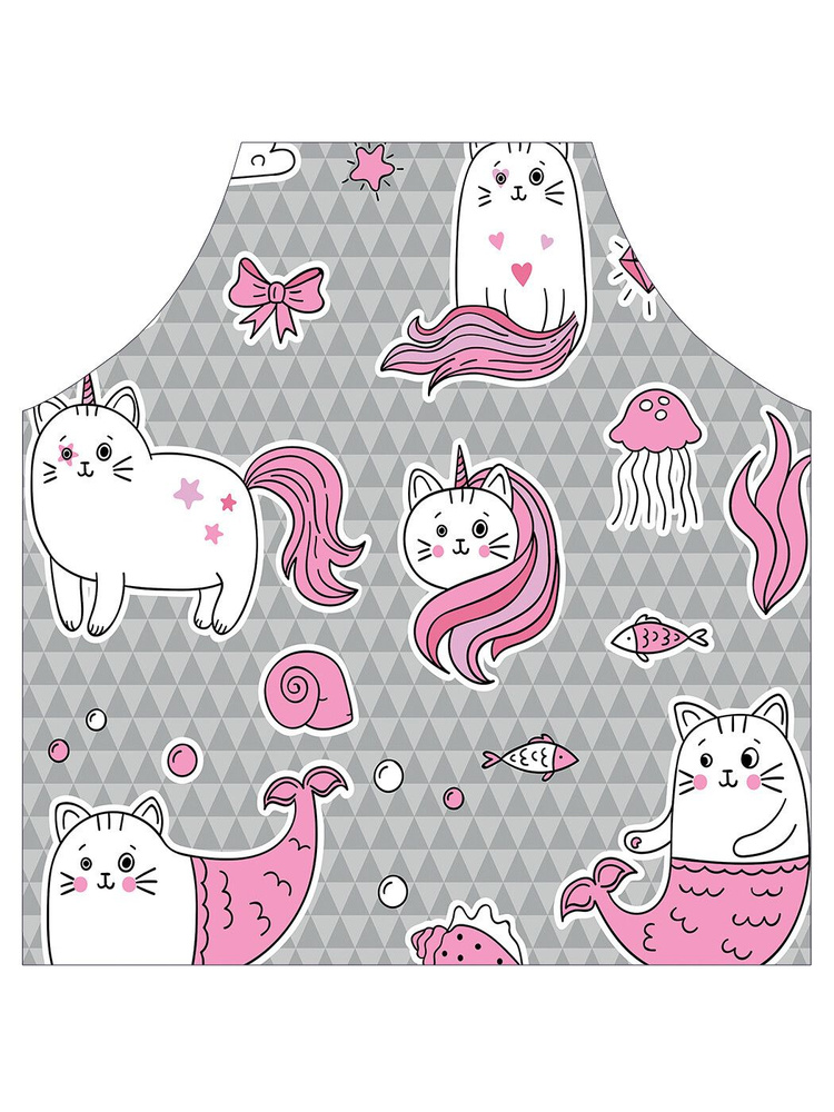 Фартук кухонный JoyArty "Волшебные коты", универсальный размер для женщин и мужчин  #1