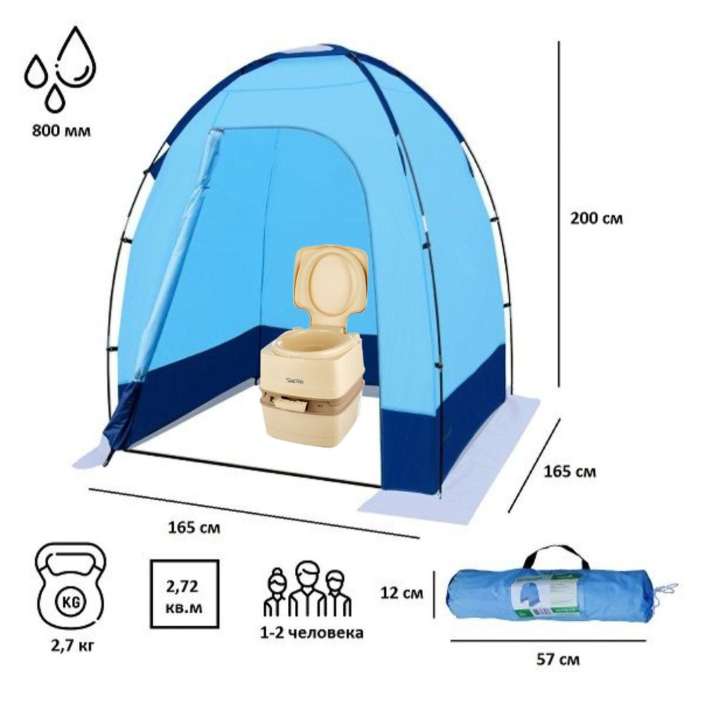 Шатер палатка Green Glade Ardo для биотуалета, душа, переодевания ...