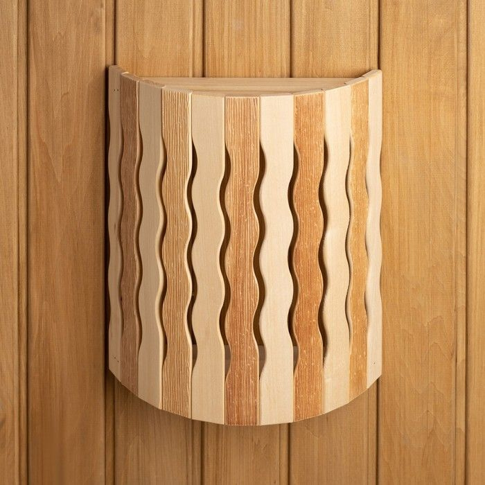 Абажур деревянный, полукруглый "Волна Термо" 29,5х23х16 см #1