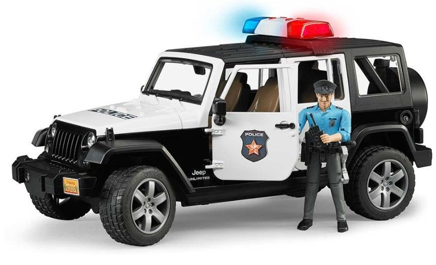 Внедорожник Jeep Wrangler Unlimited Rubicon Полиция с фигуркой Bruder 02526  #1