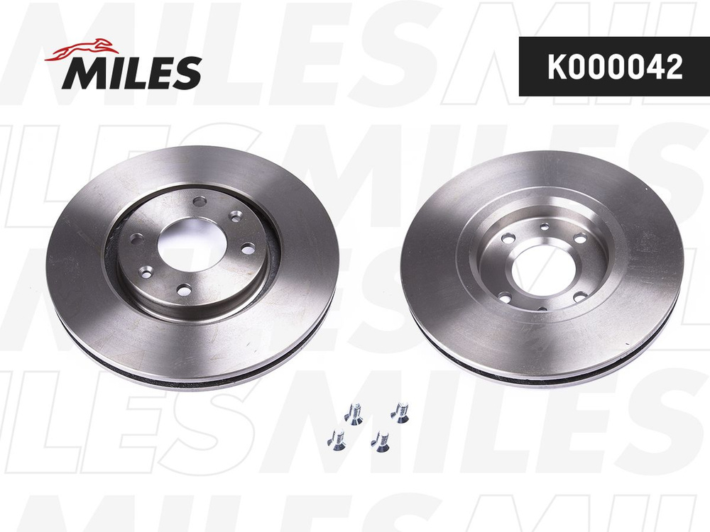 Диск тормозной K000042 MILES вентилируемый Установка спереди - купить ...