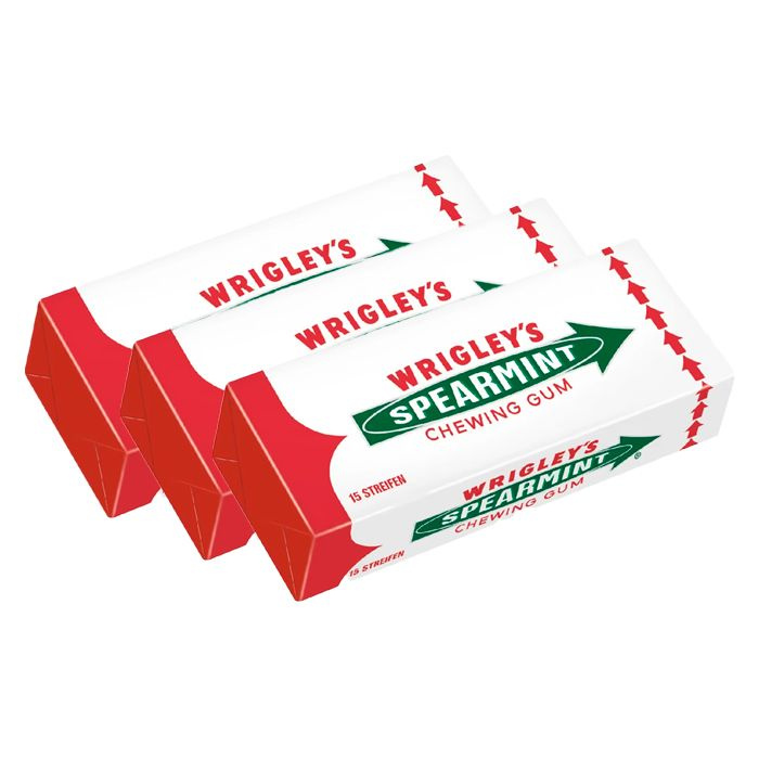 Жевательная резинка Wrigley's Spearmint со вкусом мяты (15 пластинок) - (Германия), 39 г (3 шт)  #1