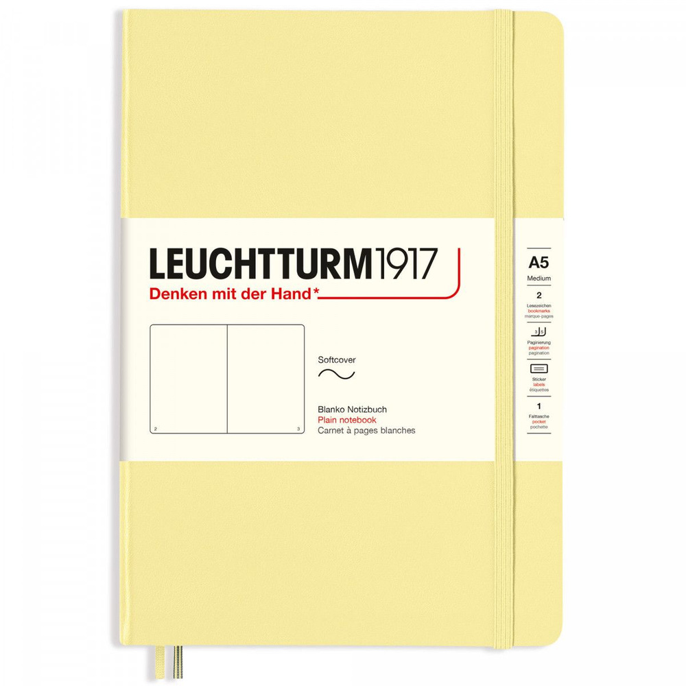 Записная книжка Leuchtturm Medium A5 Vanilla мягкая обложка 123 стр, 365502  #1