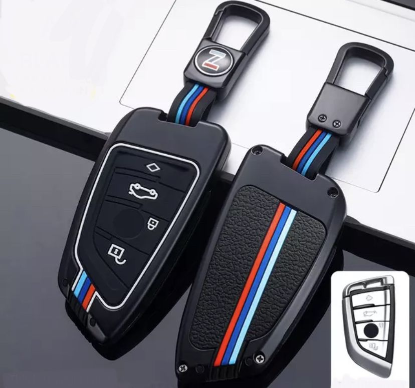 Чехол для ключа автомобиля BMW / БМВ G серии 4 кнопки black #1