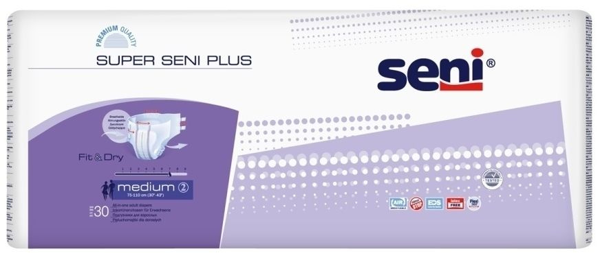 Seni Super Plus, подгузники для взрослых (M), 30 шт. #1