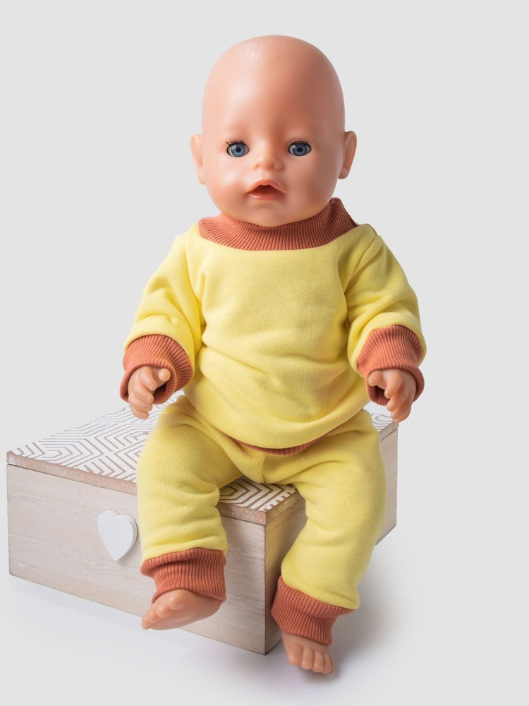 Одежда для куклы Беби Бон (Baby Born) 43см , Rich Line Home Decor, Х-355_Желтый-орех  #1