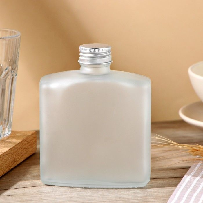 Бутыль стеклянная для соусов и масла с металличекой крышкой Тар , 200 мл, 10 4,5 12 см  #1