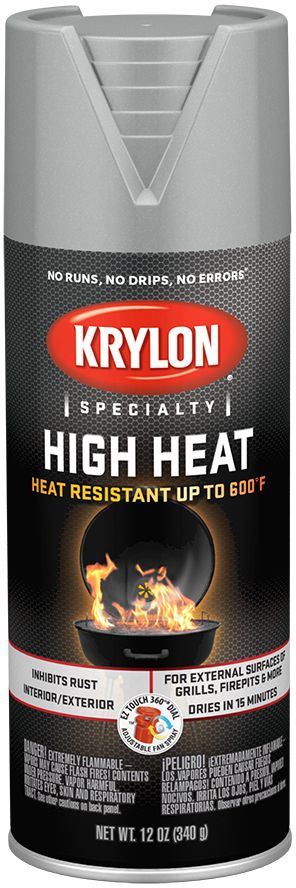 Krylon Аэрозольная краска Быстросохнущая, Глянцевое покрытие, 0.34 кг, серебристый  #1