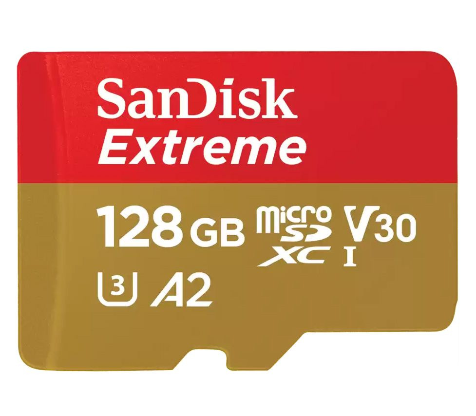 Карта памяти SanDisk MicroSDXC 128GB Sandisk Extreme A2 C10 V30 UHS-I U3 190/90MB/s, без адаптера  #1