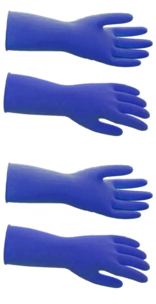 HQ Profiline Перчатки хозяйственные, латексные, размер S, Синие, 2 уп.  #1