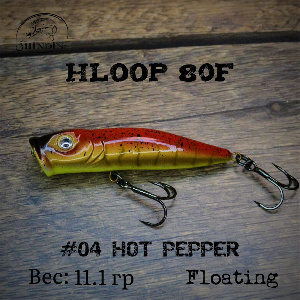 Поппер SHINDIN Hloop 80F #04 Hot Pepper #1