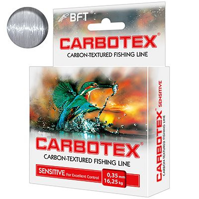 Леска для рыбалки AQUA CARBOTEX Sensitive 150m 0,35mm, цвет - прозрачно-серый, test - 16,25kg ( 1 штука #1