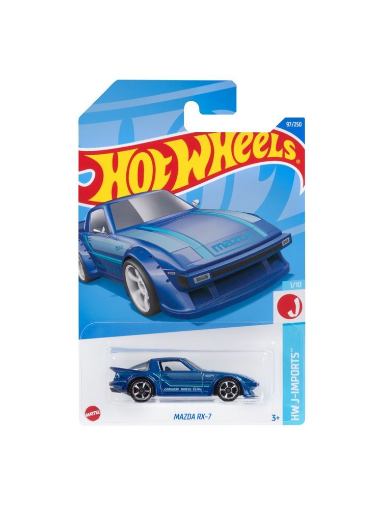 HCV76 Машинка металлическая игрушка Hot Wheels коллекционная модель MAZDA RX-7 синий  #1