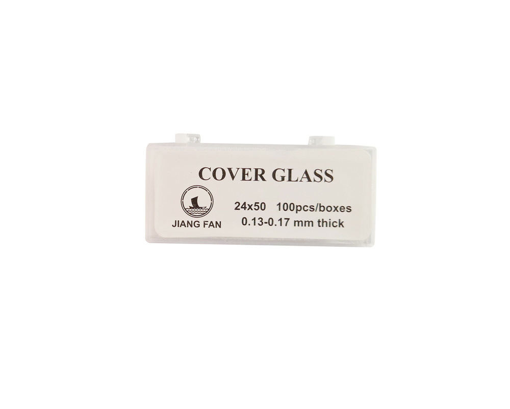 Покровное стекло (Cover Glass) Jiang Fan 24х50 мм, толщина 0.13-0.17 мм, 100 штук в боксе  #1